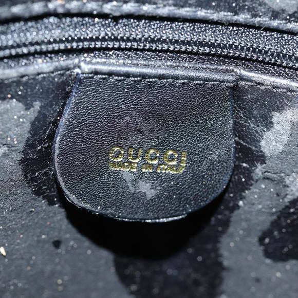 GUCCI Bamboo Hand Bag Leather Black 001 2113 1638 Auth ti1685 - Picture 9 of 16